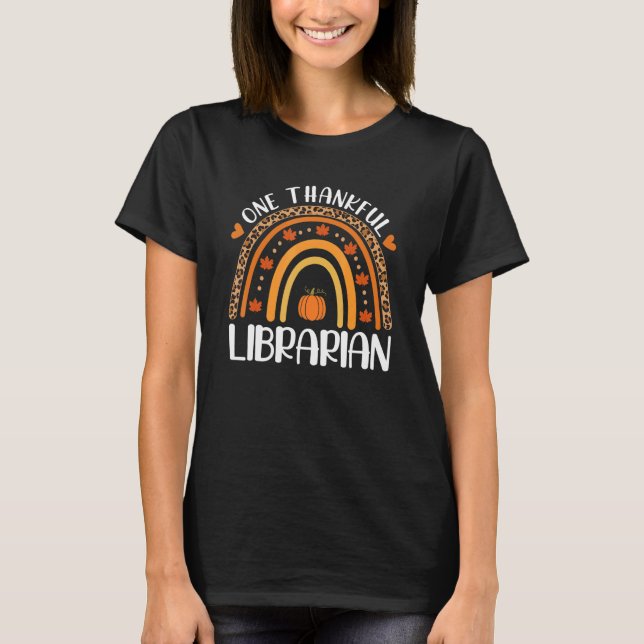 Camiseta Um Professor Bibliotecário Agradecido Leopardo Arc (Frente)