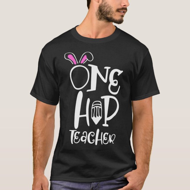 Camiseta Um Professor Da Hip, Bunny Ear Páscoa Estudante Gi (Frente)