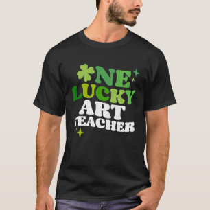 Camiseta Um Professor de Arte Sortuda - Dia de São Patrício