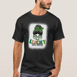 Camiseta Um Professor de Dança Sortudo Com Coque Desgrenhad