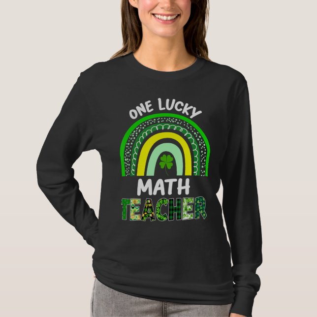 Camiseta Um Professor de Matemática Sortuda, Rua-leopardo P (Frente)