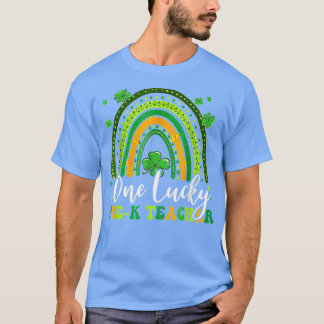 Camiseta Um Professor de Pré-K, Rainbow Shamrock, do Patric