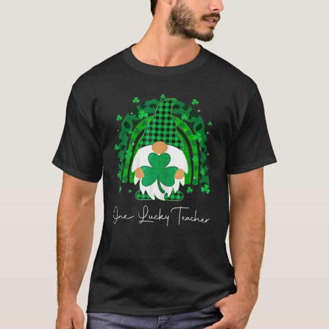 Camiseta um professor de sorte, arco-íris 3 (Frente)