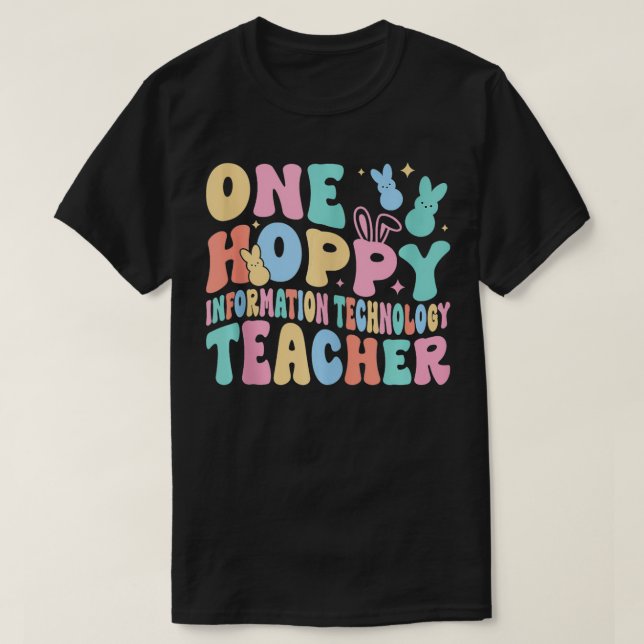 Camiseta Um professor de Tecnologia da Informação e Hoppy T (Frente do Design)