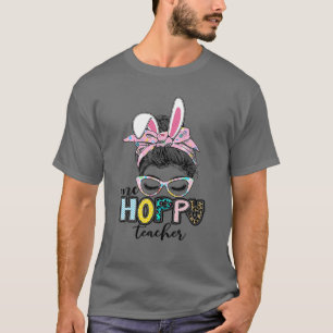 Camiseta Um Professor Hoppy Mensagem Bun Leopard Bunny Prof