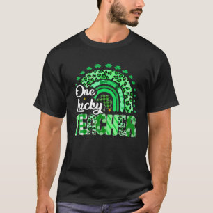 Camiseta Um professor sortudo Dia de São Patrício Rainbow L