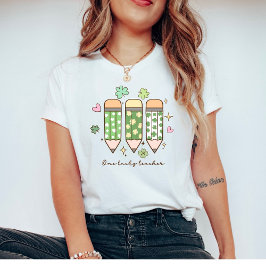 Camiseta Um Professor Sortudo Dia de São Patrício Retro