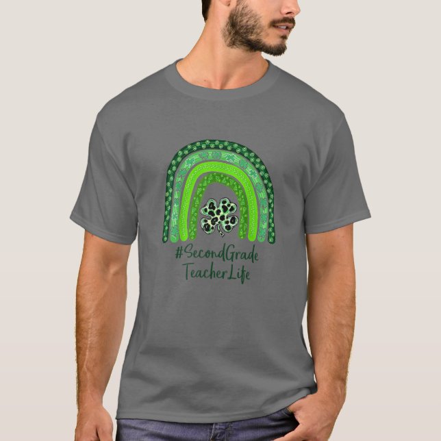Camiseta Um Professor Sortudo Dia de São Patrício Segundo G (Frente)