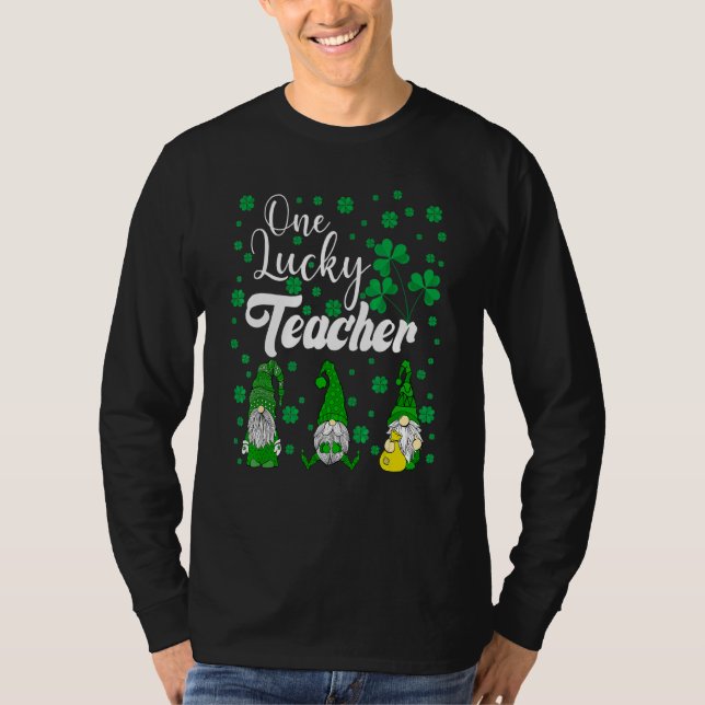 Camiseta Um Professor Sortudo, Gnomos Irlandeses, St Patric (Frente)