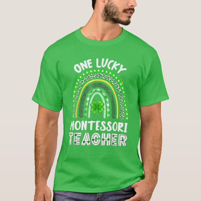 Camiseta Um Professor Sortudo Montessori Rua De Patrick (Frente)