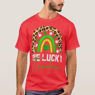 Camiseta Um professor sortudo, o professor Rainbow Leopard 