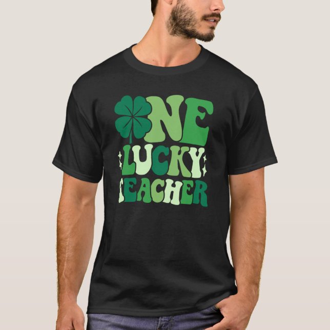 Camiseta Um Professor Sortudo, Rua Irlandesa Shamrock Groov (Frente)