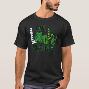 Camiseta Um professor sortudo, Xadrez verde, Rua Shamrock P