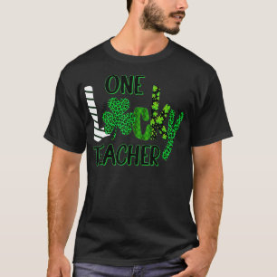Camiseta Um professor sortudo, Xadrez verde, Rua Shamrock P