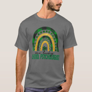 Camiseta Um psicólogo da Escola Sortuda Rainbow St Patrick