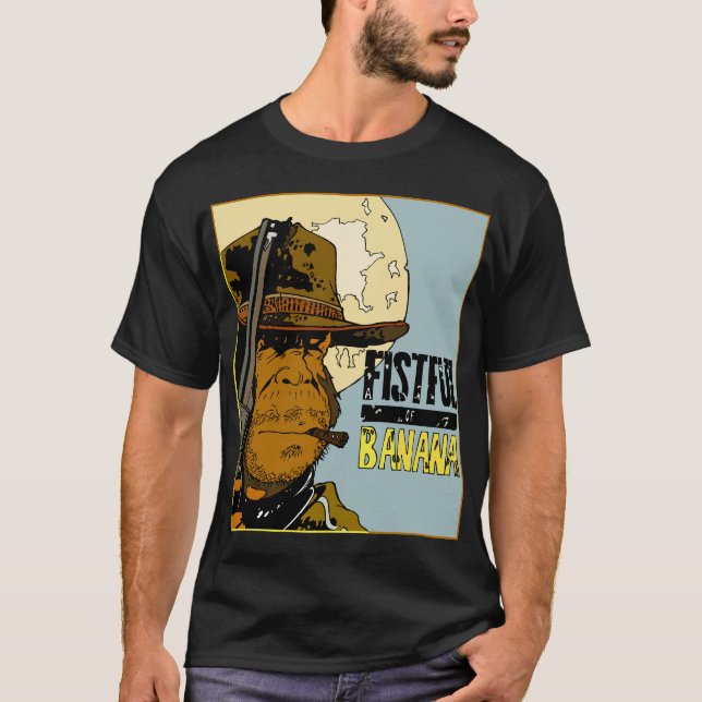 Camiseta Um punhado das bananas - Monkey Clint (o nero (Frente)