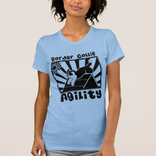 Camiseta Um-Quadro da agilidade de border collie