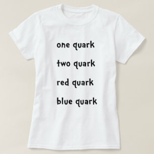 Camiseta Um Quark vermelho do azul do Quark do Quark do