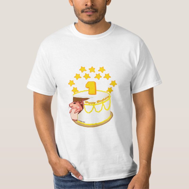 Camiseta Um rato de primeiro aniversário (Frente)