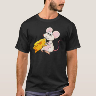 Camiseta Um rato que come o queijo