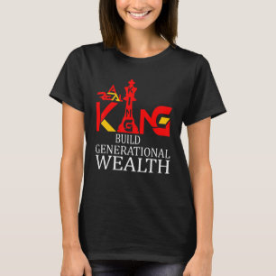 Camiseta Um+ real Rei Construir Riqueza de Geração