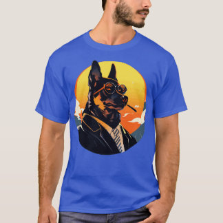 Camiseta Um retrato do círculo do cão espião do German shep