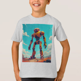 Camiseta Um robô estudante amigável