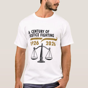 Camiseta Um Século de Justiça em Luta 1926-2026 Direitos Ci