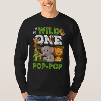 Camiseta Um Selvagem Pop Pop Zoológico Aniversário Safari S