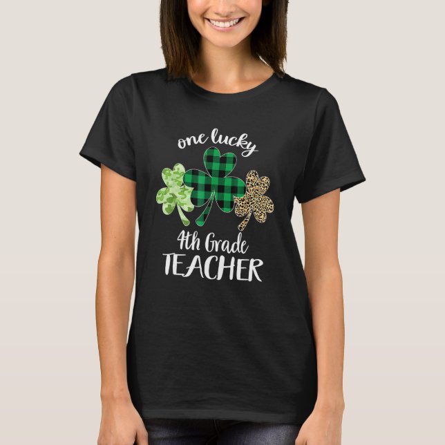 Camiseta Um Shamro de Dia de São Patrício de Professores do (Frente)