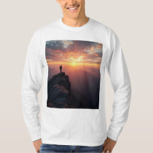 Um sol majestoso visto do pico da montanha