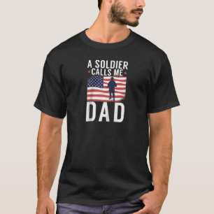 Camiseta Um Soldado me chama Pai Filho Exército Pai Pai