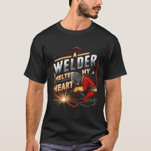 Camiseta Um Soldador Derreteu Meu Coração Dia dos Namorados