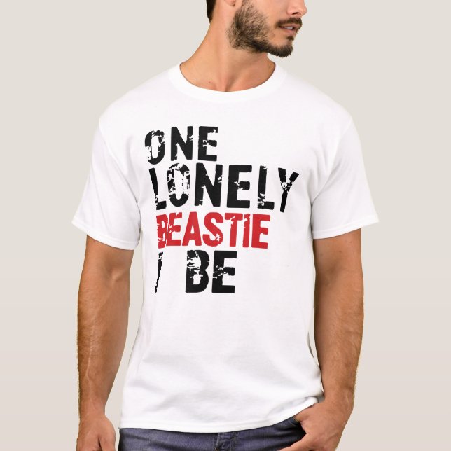 Camiseta Um Solitário, Beastie I Be - Engraçado Tee Graphic (Frente)