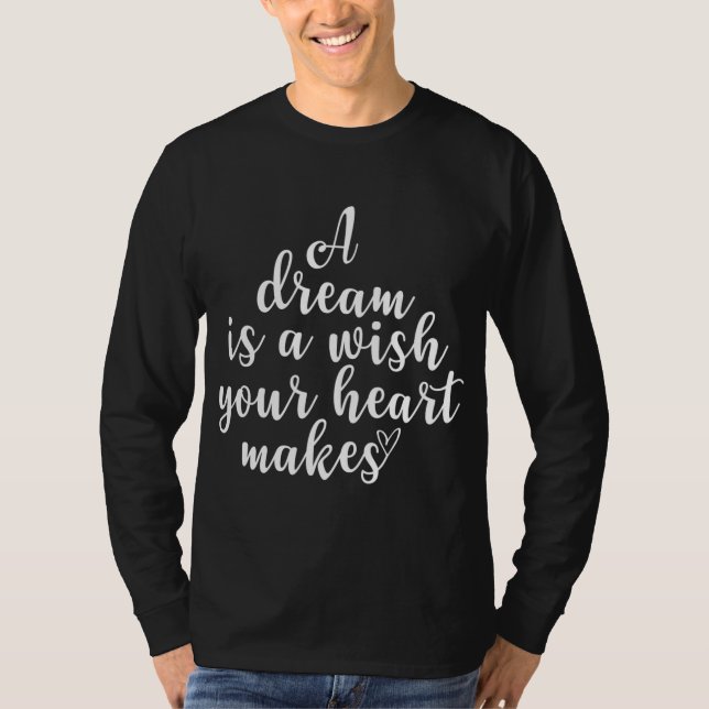 Camiseta Um Sonho Inspiracional É Uma Citação Motivacional  (Frente)