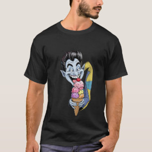 Camiseta Um sorvete engraçado, não tão assustador, comendo