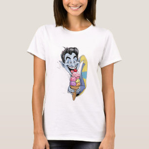 Camiseta Um sorvete engraçado, não tão assustador, comendo