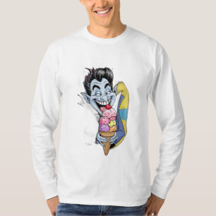 Camiseta Um sorvete engraçado, não tão assustador, comendo