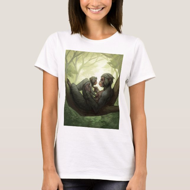 Camiseta Um t-shirt do amor de mãe do Bonobo (Frente)