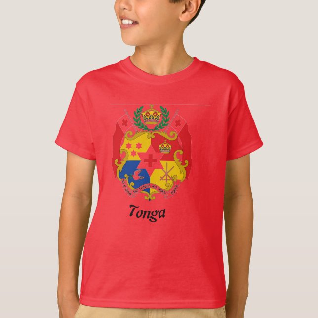 Camiseta Um t-shirt do verão para um menino Tonga ou seu (Frente)