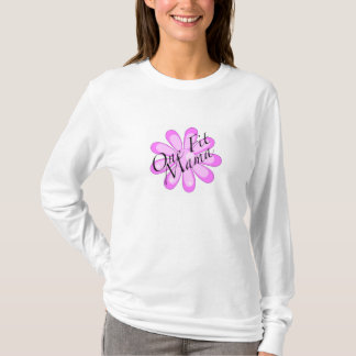 Camiseta Um t-shirt longo da luva do Mama apto