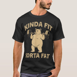 Camiseta Um Tanto em Forma Meio Gordo Funny Gym Bulldog Lev