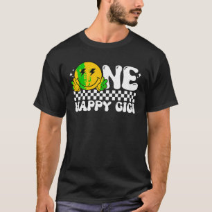 Camiseta Um tapete feliz da família de primeiros aniversari