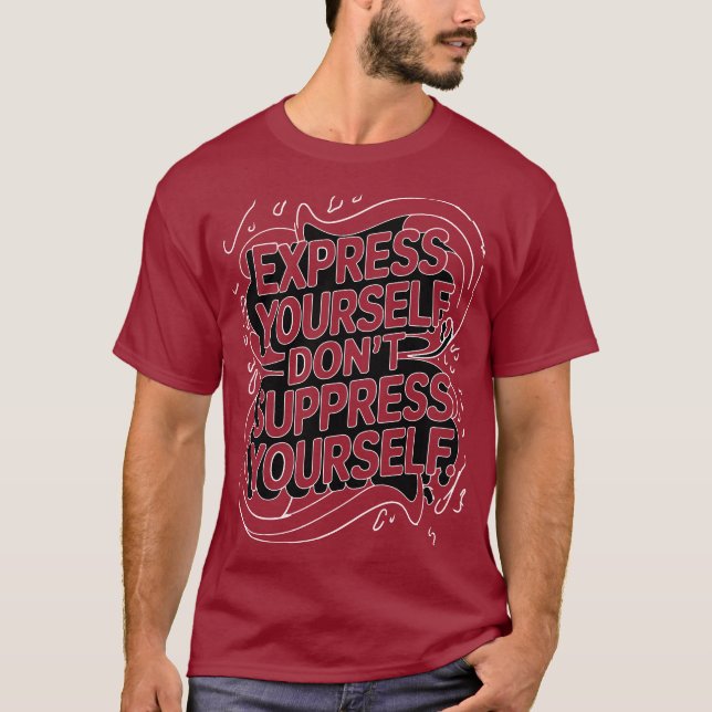 Camiseta Um Tee para Autoexpressão Negrito! (Frente)