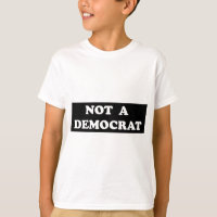 Um texto não de Democrata (redondo, branco)