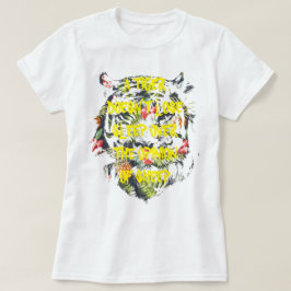 Camiseta Um TIGER NÃO PERDER A Gag SLEEP cobre presentes T-