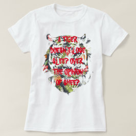 Camiseta Um TIGER NÃO PERDER A Gag SLEEP cobre presentes T-