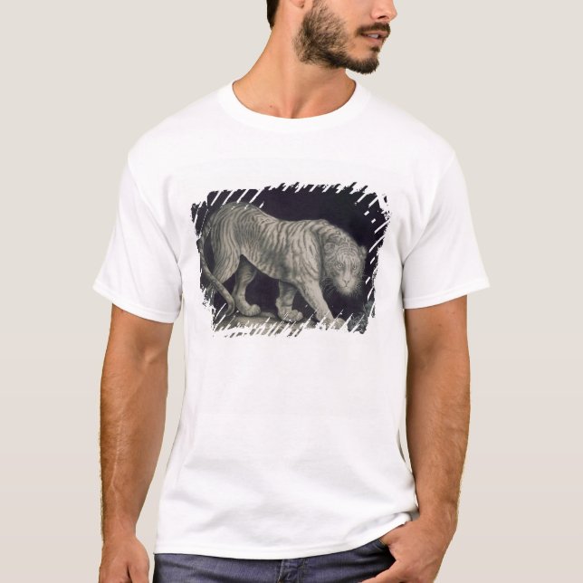 Camiseta Um tigre Prowling (lápis no papel) (Frente)