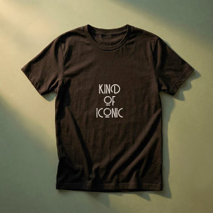 Camiseta Um Tipo de Ícone Divertido Tendência Minimalista D