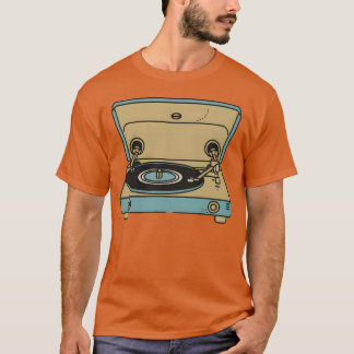Camiseta Um toca-discos retrô